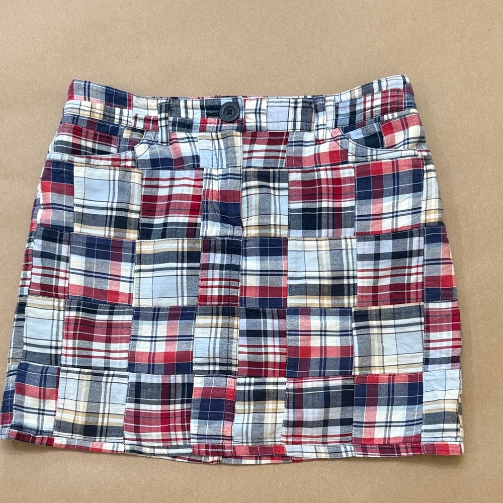 LOFT Multicolor Plaid Patchwork Mini Skirt Size 4P